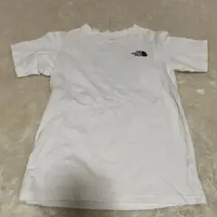 ザノースフェイス　キッズ　Tシャツ　ロゴ　ホワイト×ブラック　150