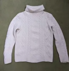 ハミルトンラムウール　 ケーブルニット タートルネックセーター