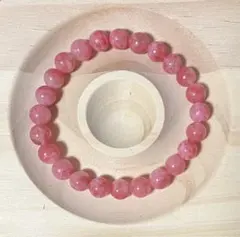 か*く様 ☆天然石ロードナイト（7mm）ブレスレット！内径16cm ピンク系　小