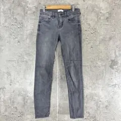 ザラウーマン　ストレッチ　スキニーデニム　グレー　S相当　オールシーズン　定番