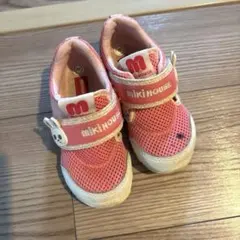 ミキハウス ピンク サンダル ベルクロ式　16cm