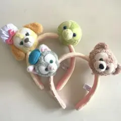 ディズニー　ダッフィーフレンズ　海外ディズニー　ぬいぐるみカチューシャ