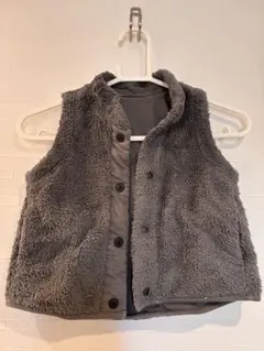 グレー フリース ベビーベスト