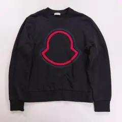 美品 モンクレール デカロゴ スエット トレーナー ブラック メンズS-M相当のサムネイル