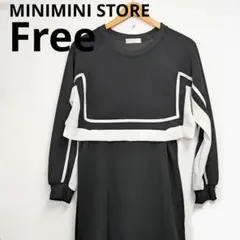 1度のみ miniministore 黒 長袖ワンピース