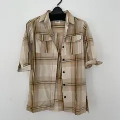 ブランシェス　チェック　シャツ　ワンピース　120