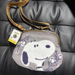 スヌーピー がま口ショルダーバッグ
