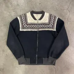 The Flat Head フラットヘッド 雪柄 フルジップ スウェット Mのサムネイル