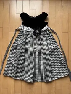 Kiki ドレス ブラック チェック柄 6サイズのサムネイル