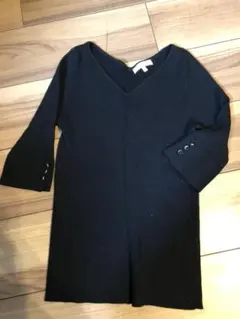 リブニット　5分丈　PROPORTION BODY DRESSING