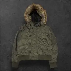 00s archive Y2Kフライトジャケットカーキma-1 n2b短丈ファー