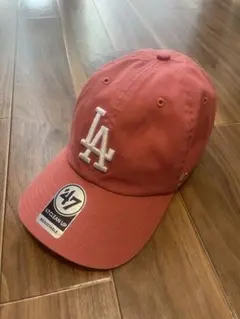 47 ドジャース LA ベースボールキャップ　帽子　新品　サーモンピンク