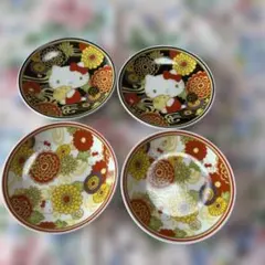 ぼ*ん様 ハローキティ 陶器小皿4枚セット