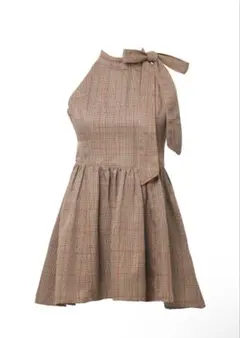 BELEAR MIMI グレンチェックフレアミニ ワンピース