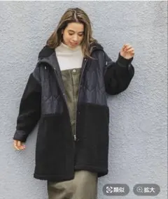 ボアキルトコンビコート ブラック FREEサイズ