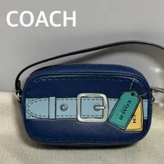 コーチ COACH デニムにロゴがポイント、ショルダーにもウエストポーチ 