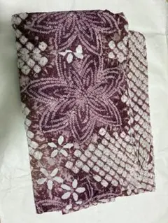 未使用 きもののやまと 花柄(紫陽花)高級 絞り浴衣 帯&浴衣インナー