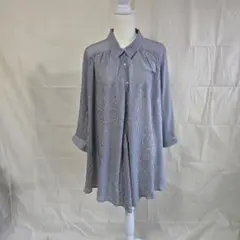 ストライプ 長袖シャツ チュニック ワンピース 5L