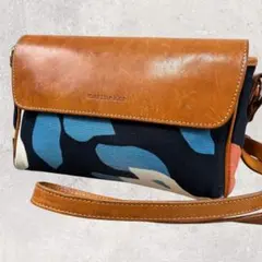 希少✨マリメッコ KAISA ショルダーバッグ　レザー　キャンバス