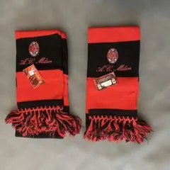 【現地購入　公式　新品未使用】A.C. Milan サッカーマフラー 2本セット