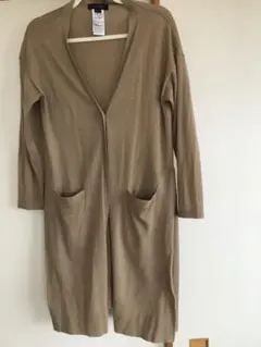 サイドプリーツ入りウールロングカーディガンのサムネイル