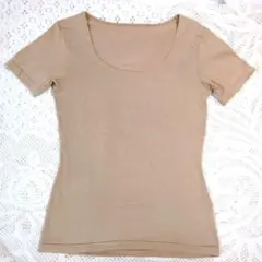 ユニクロ ヒートテック 半袖 ベージュ S 3枚まとめ売り