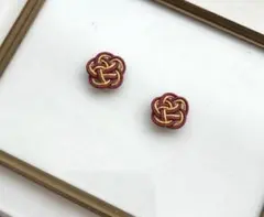 水引アクセサリーピアス・イヤリング　花　入学式　結婚式　卒業式　浴衣　披露宴