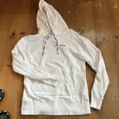 AZUL FILA ホワイト フード付きパーカー　コラボパーカー