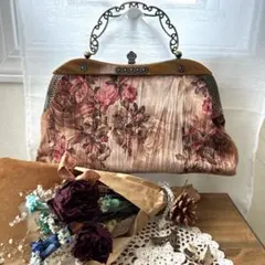 【極希少】可愛いがま口のハンドバッグ ヴィンテージ　和装にも古着にも