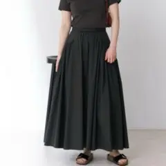 IENA☆ギャザーフレアースカート☆タグ付き☆ブラック