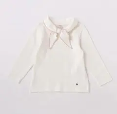 衿リボンカット長袖Tシャツ　プティマイン　トップス　長袖　ロンT アプレ