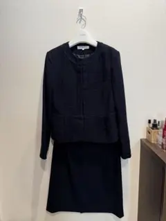 ネイビー ワンピーススーツ ジャケット付き