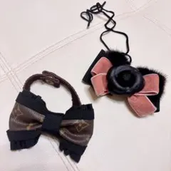 リボンデザイン チョーカー2点セット