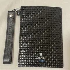 LANVIN en Bleu パスケース BONAVENTURA ストラップ 黒