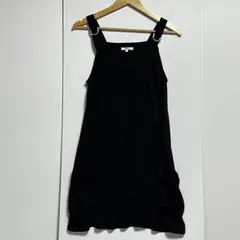 【レトロ】J-honeyブラックバルーンチュニックワンピースL