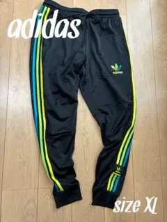 adidas Originals トラックパンツ ジャージ 黒 マルチカラー