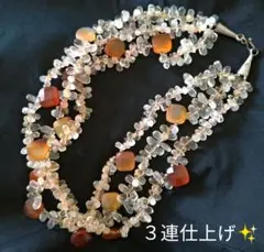 プーケット購入♡シックで涼しげなネックレス♡3連仕上げ♡リゾートやタウンにも♪