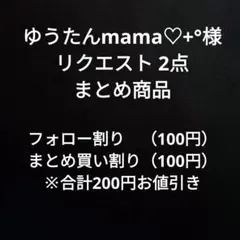 ゆうたんmama♡+°様 リクエスト 2点 まとめ商品