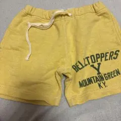 デニムダンガリー ハーフパンツ イエロー