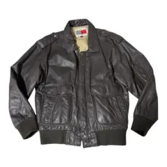 90s ヴィンテージ レザーフライトジャケット A-2型 短丈 ボンバー 本革