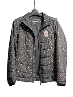 Kappa カッパ ゴルフ 中綿 ジャケット 星柄 ドット 黒 L レディース