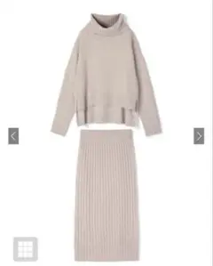 GRL【グレイル】前後差ヘムトップスXタイトスカートニットセットアップ