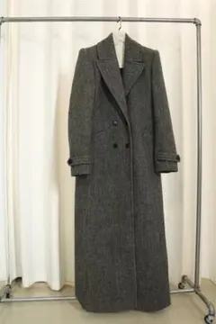 美品】 アクアスキュータム ダブル チェスターコート カシミヤ グレー