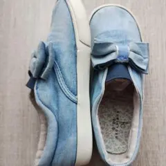 組曲 スリッポン 水色 上靴 色褪せや使用感あり 20cm