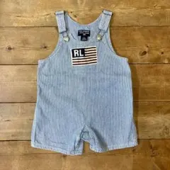 POLO ポロラルフローレン ヒッコリー オーバーオール2T