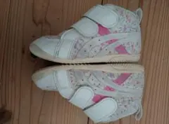 ベビースニーカー　13.5cm　花柄　アシックス