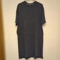 UNIQLO カットソーワンピース ダークグレー Lサイズ