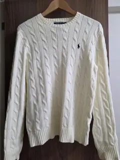 POLO RALPH LAUREN コットンケーブルニット　プルオーバー　Sのサムネイル