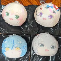 おまんじゅうにぎにぎマスコット ねぽらぼセット(ねね・ポルカ・ぼたん・ラミィ)