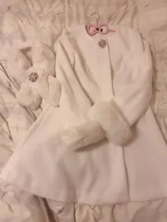 evelyn 2023 ビジューコートホワイト ティペット付き